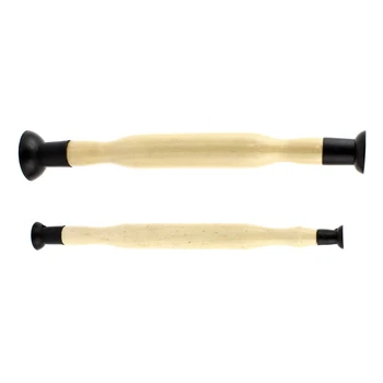 

SHGO HOT-Double Ended Wooden Grip Valve Grinding Stick Lapping Tool Set 2 Pcs