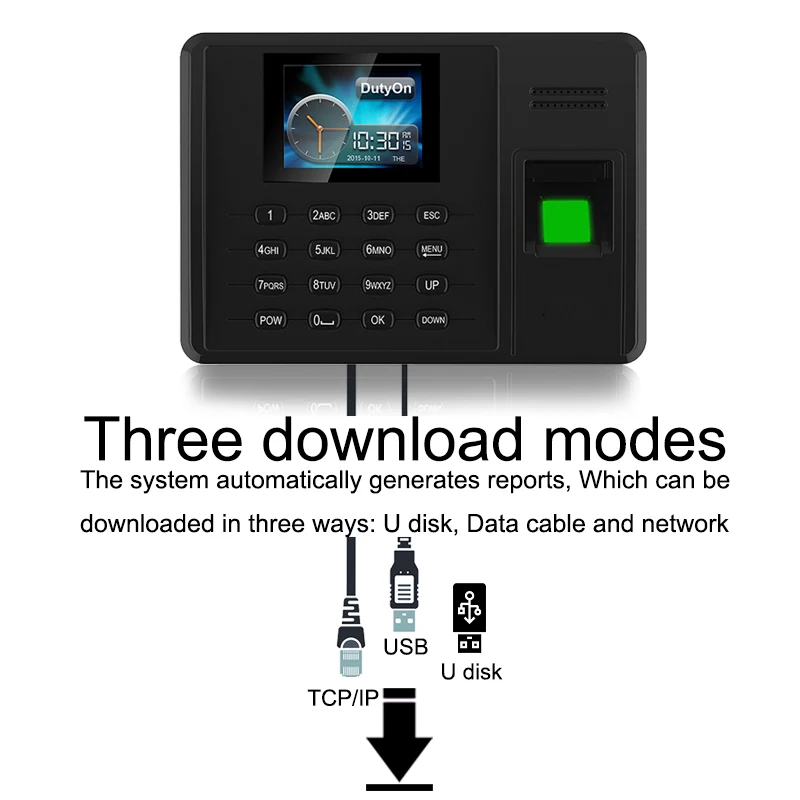 OULET Biometric Attendance System Fingerprint TCPIP USB Time Clock Employee Reader Machine Electronic Device Attendance System  
