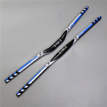

Mtb handlebar Bicycle Mountain Bike Handle 3 K Shiny Carbon Bicycle Straight Flat / Curve Riser Blue 31.8 * 700/720/740/760mm