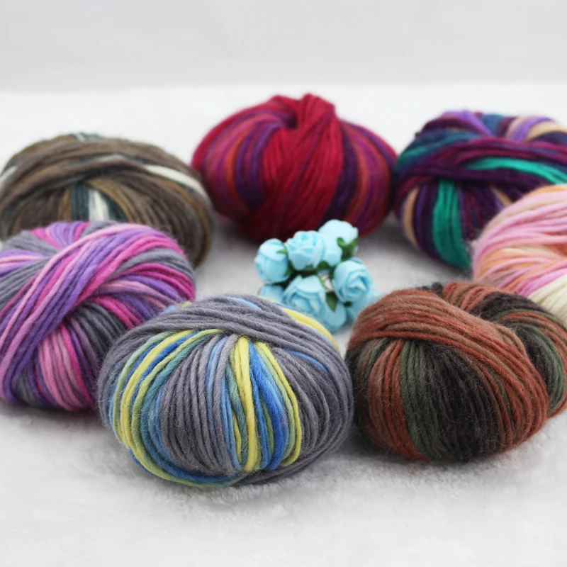 Excellent Quality 100 Wool Yarns Warm Soft Merino Wool Fancy Yarn for Hand Knitting Hat Scarf