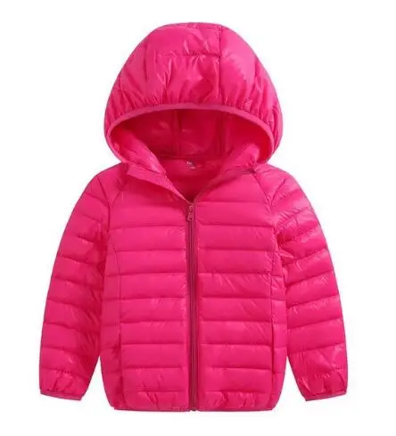 Новое весеннее Детское пальто Осенняя детская куртка Верхняя одежда для мальчиков enfant пальто одежда для малышей легкая пуховая одежда для девочек - Цвет: rose red