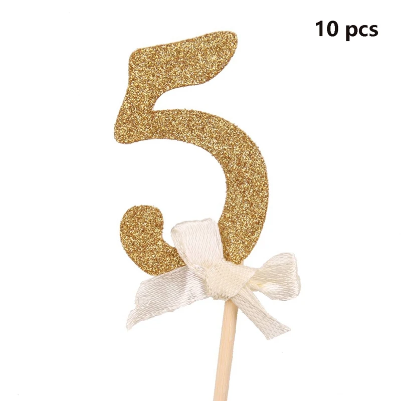 Frigg 1PC Gold Happy 30th Birthday Cake Topper Happy 40 50 60 Paper Birthday Cake Decorating Supplies Birthday Party Supplies - Цвет: 205