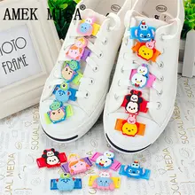 8 шт./лот, новинка, ПВХ украшения для обуви, милые Мультяшные тоски, Повседневная/спортивная обувь, кружевная Пряжка, аксессуары, подходят для детских подарков D33