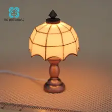 Я и дом 1:12 Кукольный дом миниатюрная настольная лампа 12 вольт рабочий светильник