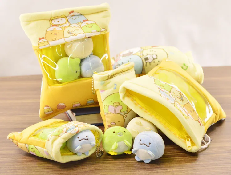 Сумка Sumikko Gurashi плюшевая 2 шт 3 шт Мини плюшевая игрушка нано кукла мягкая подушка уголок био мультфильм кукла для детей