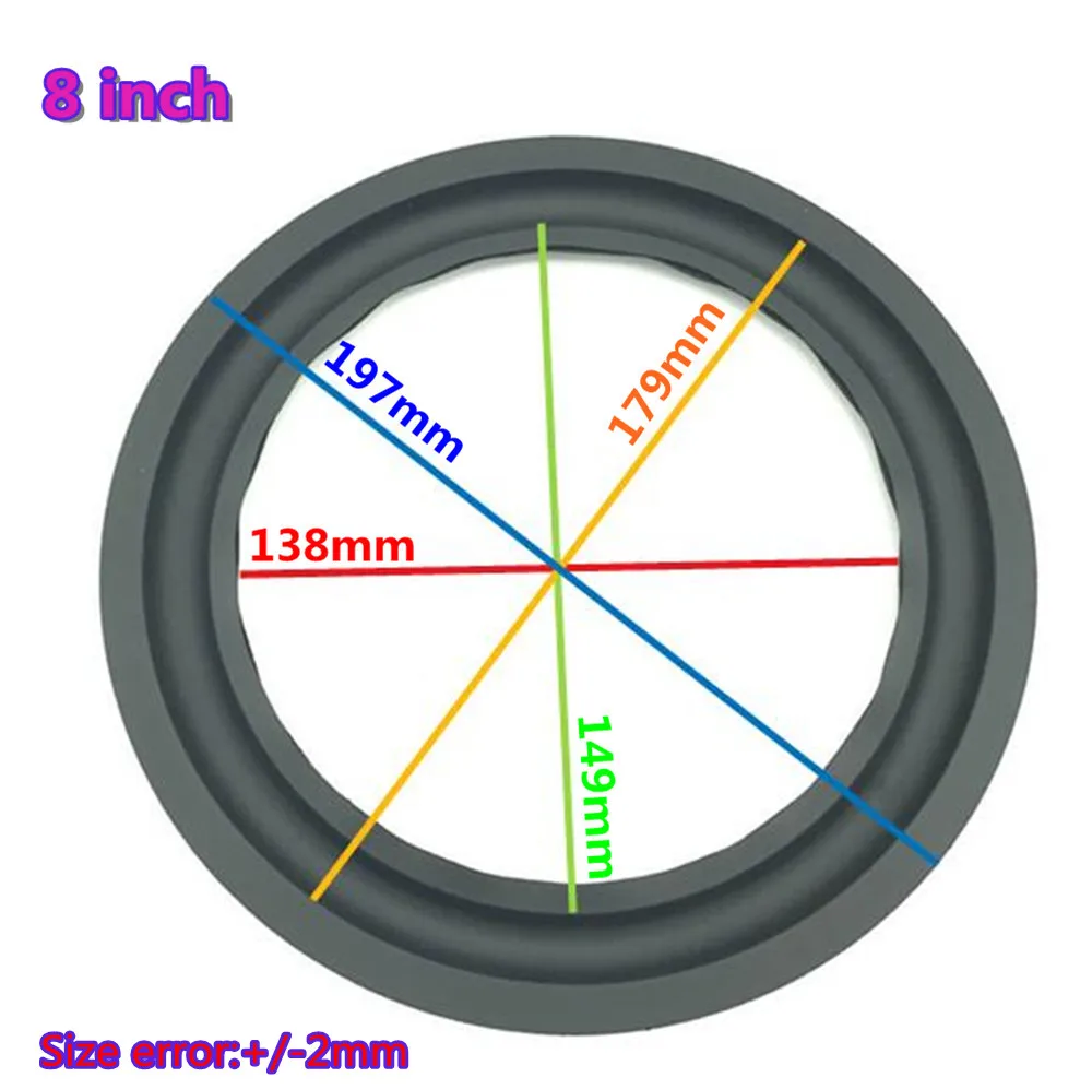 New A Pair 8 inch 8'' Repair Woofer / Bass Speaker Rubber Surroundsin