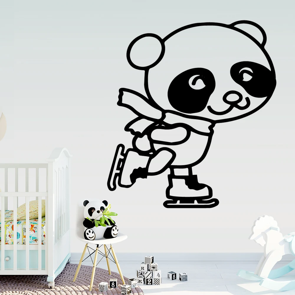 

Creative Sports Panda Wall Sticker Vinyl Decor For Kids Rooms Nursery Room Decoration Removable Decal Stickers Murals