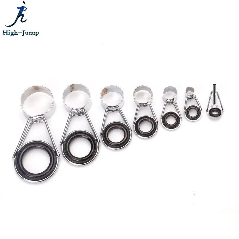 

7PCS Telescopic Fishing Rod Guides Top Ring Set Raft Fishing Rod Guides Repair Accessories Telescopic Fishing Rod Guide Top Ring