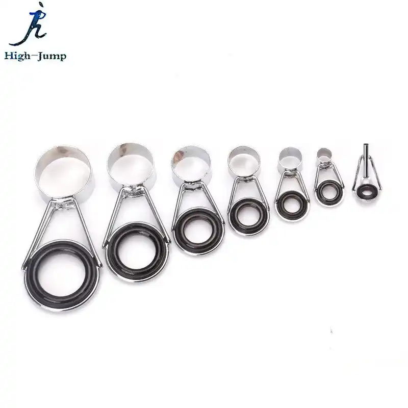 7Pcs Telescopic Fishing Rod Guides Top Ring Set Raft Fishing Repair Accessories