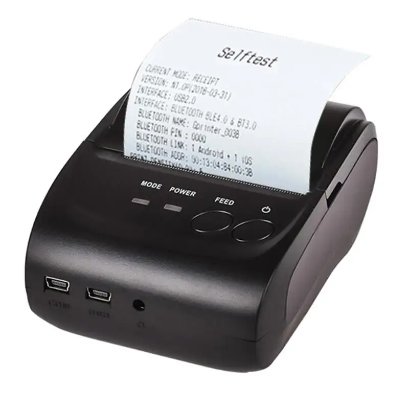 

Portable Rechargeable Wireless Bluetooth POS Receipt Thermal Printer 48mm Bill Machine for Supermarket