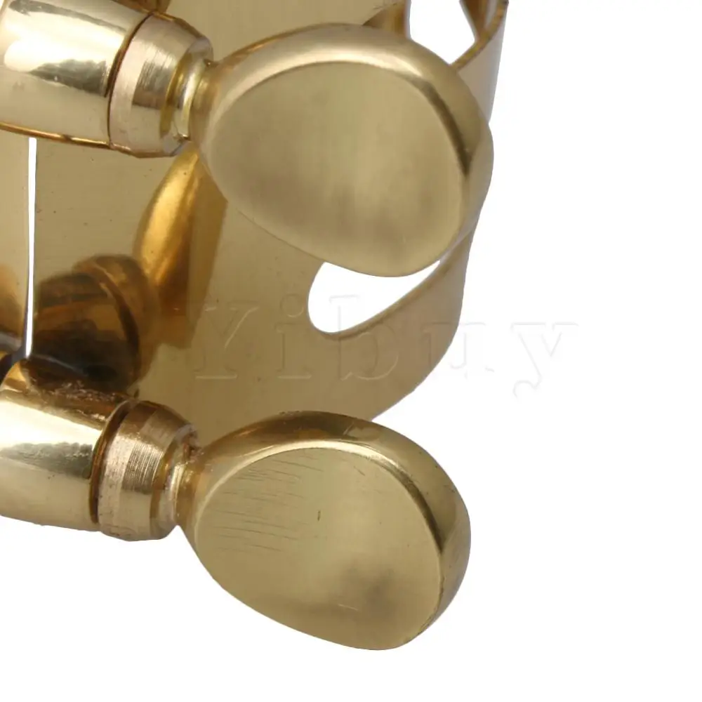 Yibuy 29 мм диаметр мундштук для саксофона-тенора Ligature золотой Латунный крепежная связь для пластикового металла Sax мундштук