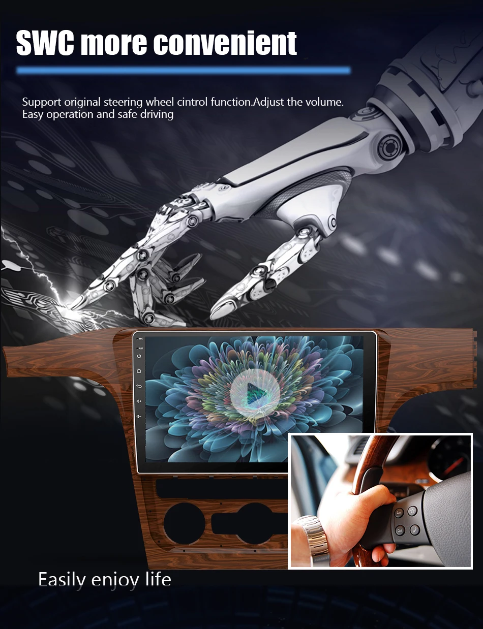 Sale Eunavi Android 8.1 Octa-core 10.1 inch Car Radio HeadUnit GPS Navi Player for  VW Volkswagen Touran 2016 With SWC WIFI 2G+32G 14