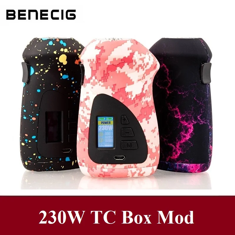 

Benecig 230W Temperature Control Electronic Cigarette Vape Mod Dual 18650 Battery Box Mod Vs Voopoo Drag 157 Vaper Mod