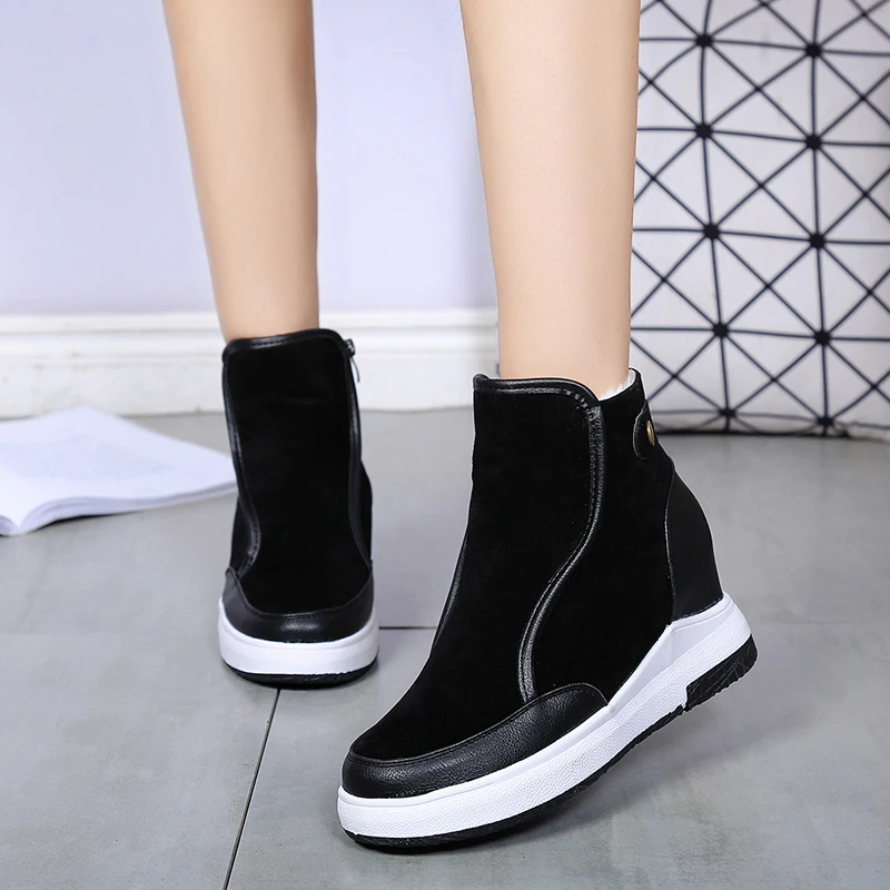

2018 Popular Fashion Bottom Boots Comfortable Females Shoes Ladies Black Casual Gray Green high quality short Women's Boots
