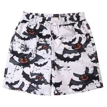 Мужские спортивные шорты с принтом, спортивные трусы на завязках, быстросохнущие пляжные шорты для серфинга, бега, спортивные штаны