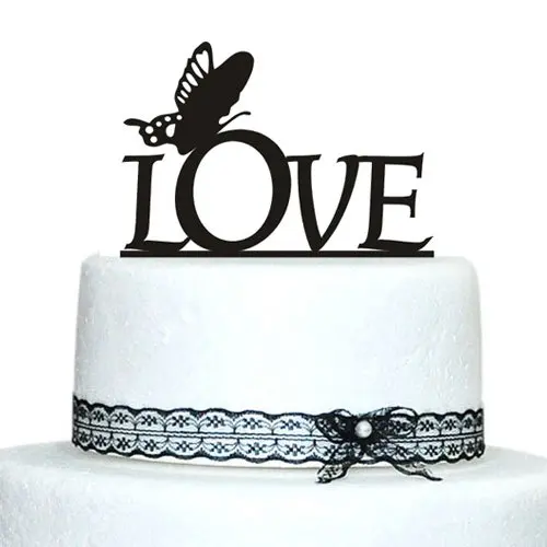 Acrylic Cake Topper, Love Wedding Cake Toppers With ...