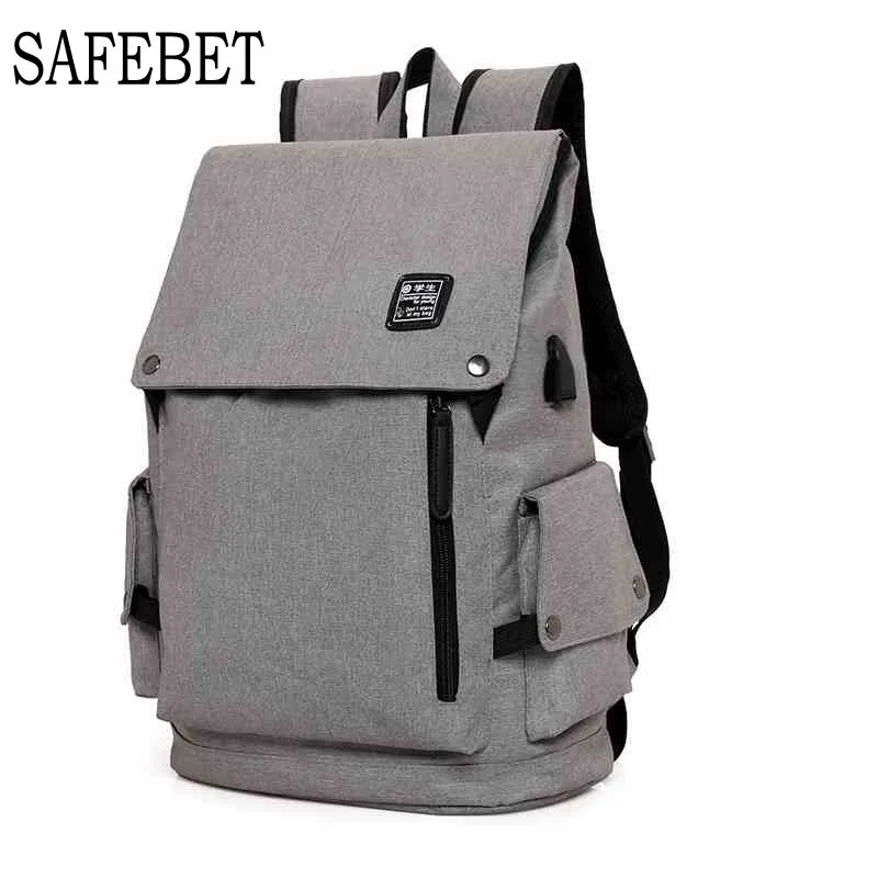 SAFEBET New 15 inch Laptop Backpack USB Charging Backpack Men Travel Multifunction Backpack Waterproof School Bag Male Mochila