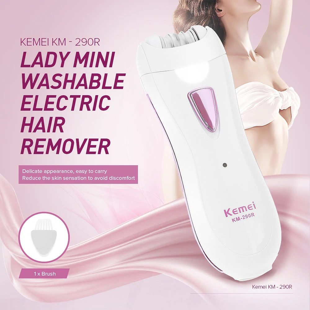 Kemei профессиональный электрический эпилятор Для женщин Перезаряжаемые депиляция мини Ноги тела бикини удаления волос женский инструменты