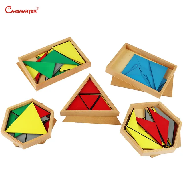 Sensorial Montessori Wooden Toys for 3-6 Years Kids Math Materials Sensory Practice Home School Box Geometric Toy Games SE031-JZ 1
