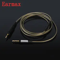 Earmax Обновление кабель наушников 3,5 мм до 2,5 мм посеребренные аудио Aux кабель Замена провода для SHURE SRH440 SRH840 SRH940