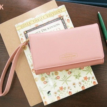 

PU Leather Wallet Women Elegant Money Purse Long Design Wallets Portable Wristlet Pouch Zip Clutch Lady Mobile Bags