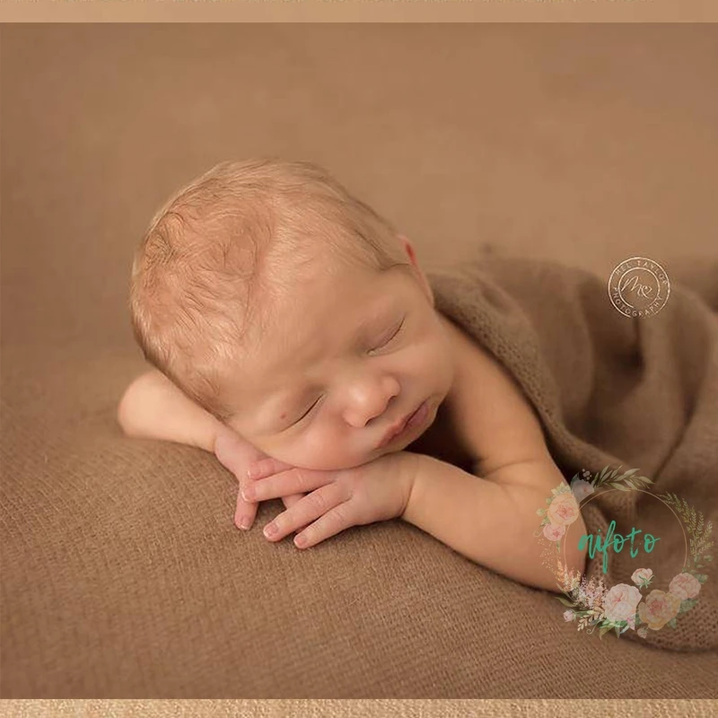 Newborn Photography Crochet Fabric Backdrop Simple Knit BackdropNewborn Backdrop Posing 100*160 cm Soft  Fabrics