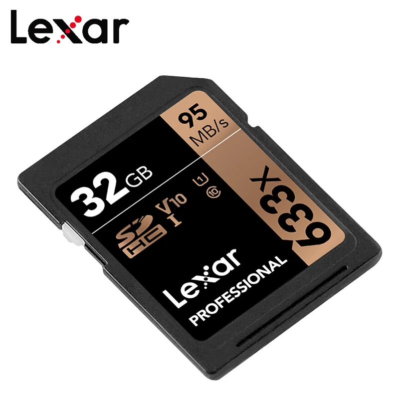 Lexar 128 ГБ sd-карта класс 10 оригинальная карта памяти 633x U3 SDHC SDXC карты камеры 64 Гб UHS-I 32 ГБ макс 95 МБ/с./с 16 Гб sd-карта