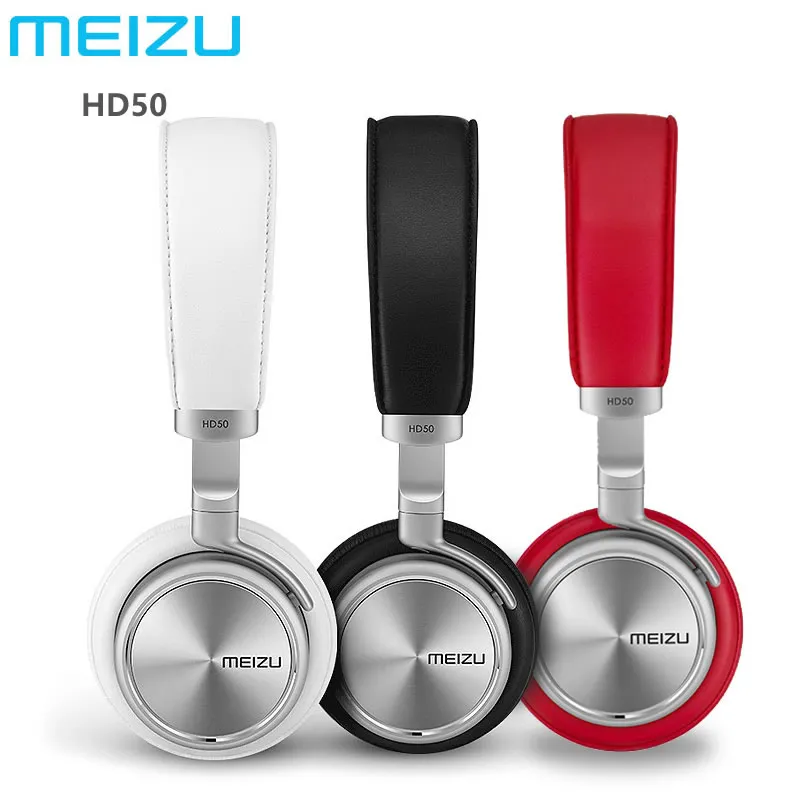 Original Meizu HD50 Headphone HIFI Stereo Metal earphone wired Headset With Microphone For Mobile phones