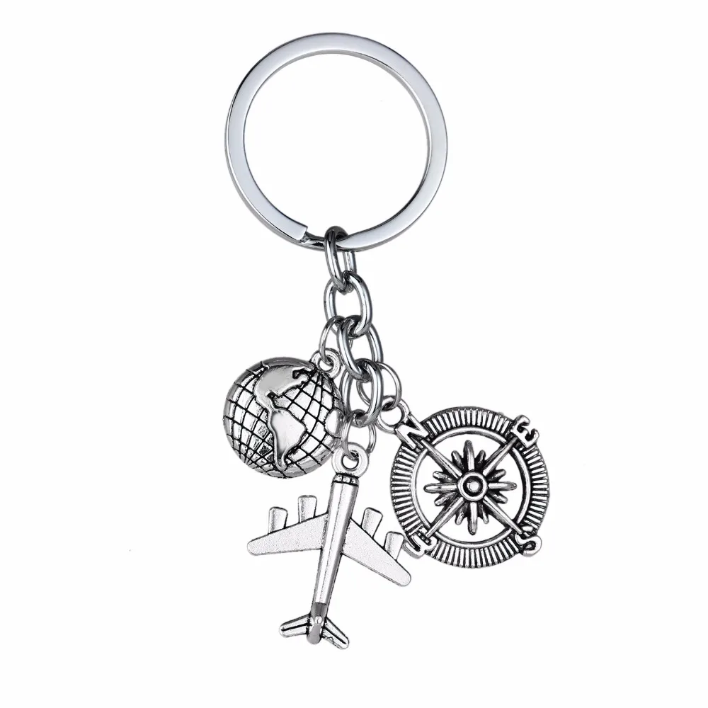 Fashion Wanderlust Travelers Key Chain Women Men Keychain Jewelry