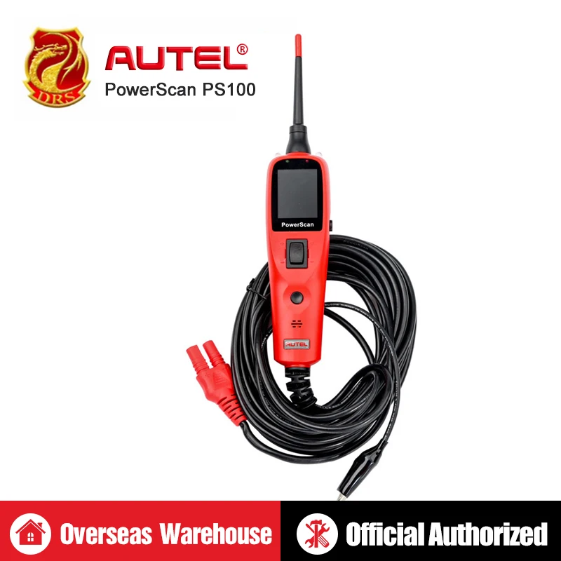 Autel Powerscan PS100 herramienta automotriz probador eléctrico OBD2 escáner coche Auto circuito probador 12-24 V vehículo Sistema eléctrico