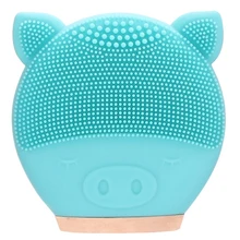 Горячее предложение! электрическая щетка для очищения лица силиконовая звуковая вибрация мини очищающее средство Глубокая чистка пор Массажная щетка для лица очищающая