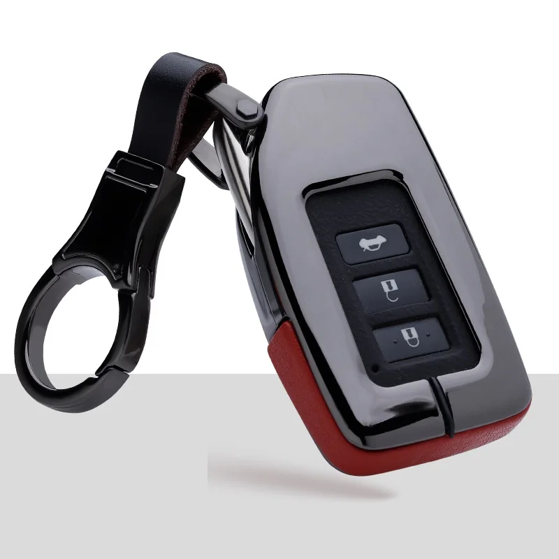

Car Galvanzed Alloy&Leather Key Chain Holder Case Cover For Lexus RX270 ES250 NX200t E200 CT200h GS IS NS keychain Accessorie