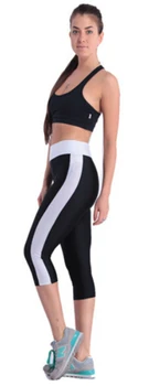 

Women Capris Pants High Waist Cropped Leggings Fitness Elastic Pants Female