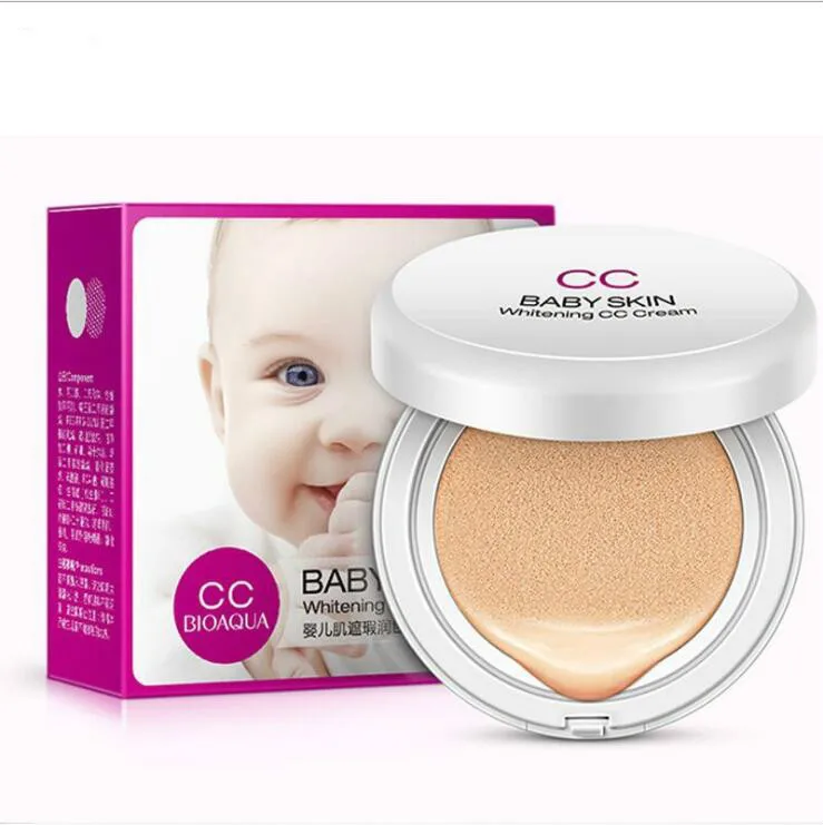 

Hot Air Cushion BB&CC Cream Foundation Wet Powder Concealer Whitening Moisturizing Brighten Sunscreen Bare Makeup 15g