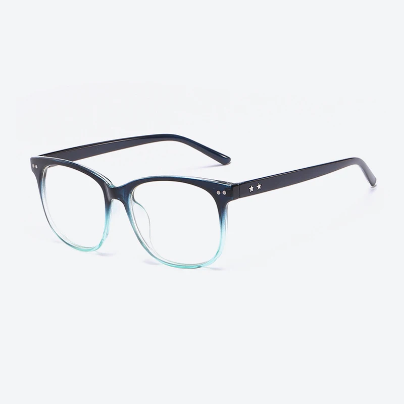 Iboode классические плоские зеркальные ретро очки с рисовым декором в виде звезды, прозрачные оптические очки, оправа для очков - Цвет оправы: 8