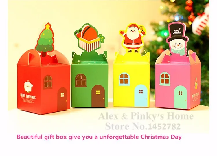 5 шт./компл. Рождественский подарок коробка красиво Складная Красочная рождественская коробка для яблок рождественские принадлежности