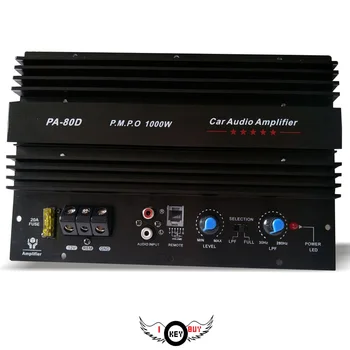 

Thick Heat Amplifier Board 12V High Power 1000W Car Subwoofer Amplifier 4Ohm Aluminum Overvoltage Overload Short Circuit Black