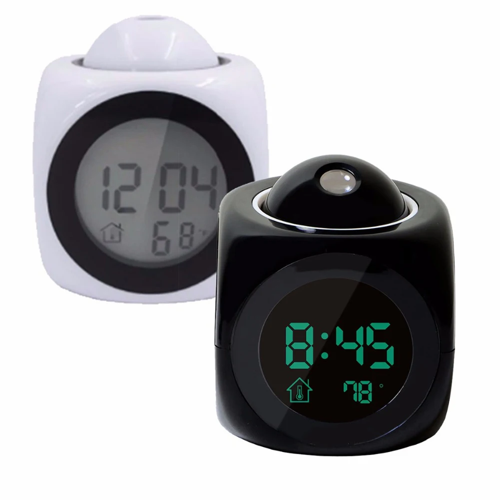 Новые цифровые ЖК-часы-Будильники в форме игральной кости, светодиодный дисплей, цифровые часы-будильник белого и черного цвета с декором в коробке