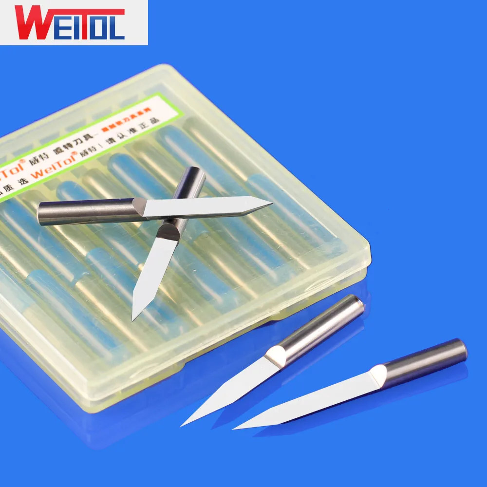 WeiTol 3 шт./лот 4 мм хвостовик Вольфрамовая сталь PCB гравировальные биты CNC фрезы