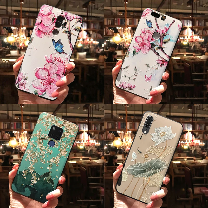 

3D Emboss TPU For Huawei Honor 6A 8X 9 10 7A P10 P20 P30 Mate 10 20 Pro Lite P Smart Plus 2019 Y6 2017 nova 2i 3 3i 3e Capa Case