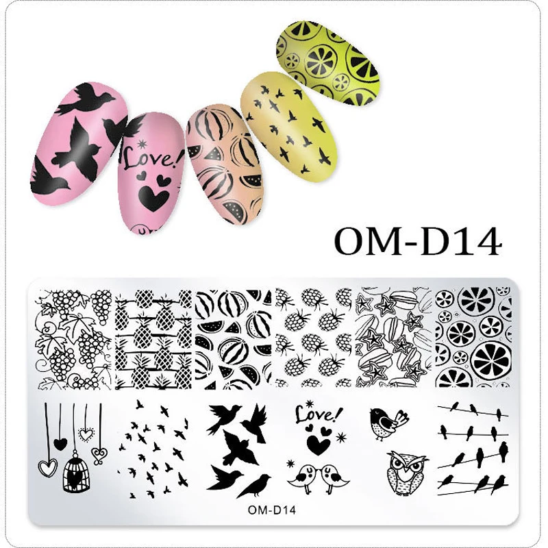 1 шт. нержавеющая пластина изображения для ногтей штамповки пластины цветочный животный геометрический узор дизайн ногтей шаблон для маникюра Инструменты для штамповки ногтей