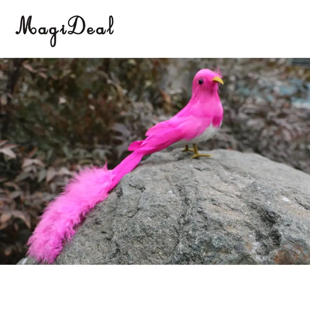 MagiDeal Artificial Bird Realistic Parrot Goose Cormorant Swallow Swan Figurine Garden Decor Craft