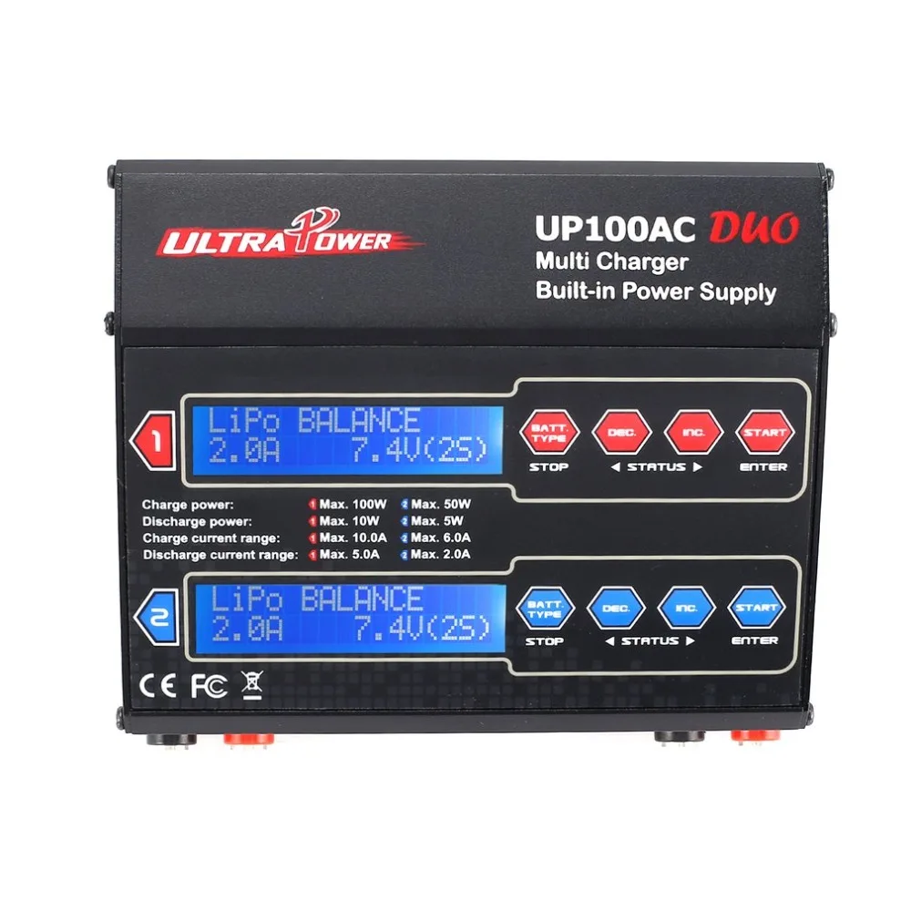 

Ultra Power UP100AC DUO 100W Cyclic Charge / discharge LiIo / LiPo / LiFe / NiMH / Nicd Balance Charger Arrester for RC Model