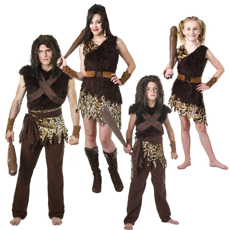

Irek New Party Halloween Costume Women Girl Crazy Primitive Caveman Native Indians Cosplay Costume