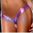 Candy Color Patent Leather Low Waist Briefs Women Sexy Gstring Ladies Thong Underpants PU Panties Shiny Lingerie Short Underwear - Цвет: pink-purple