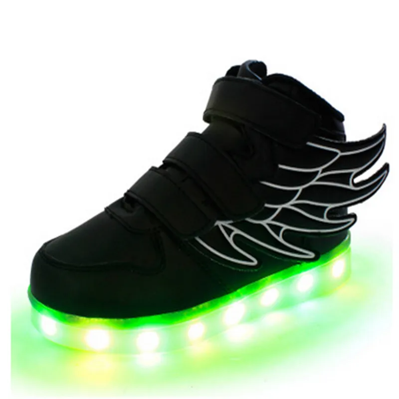 Детская Обувь с подсветкой светящиеся Обувь для мальчиков Обувь для девочек зарядка через USB Обувь Повседневное LED Обувь дети светящиеся Спортивная Обувь Zapatillas - Цвет: 13