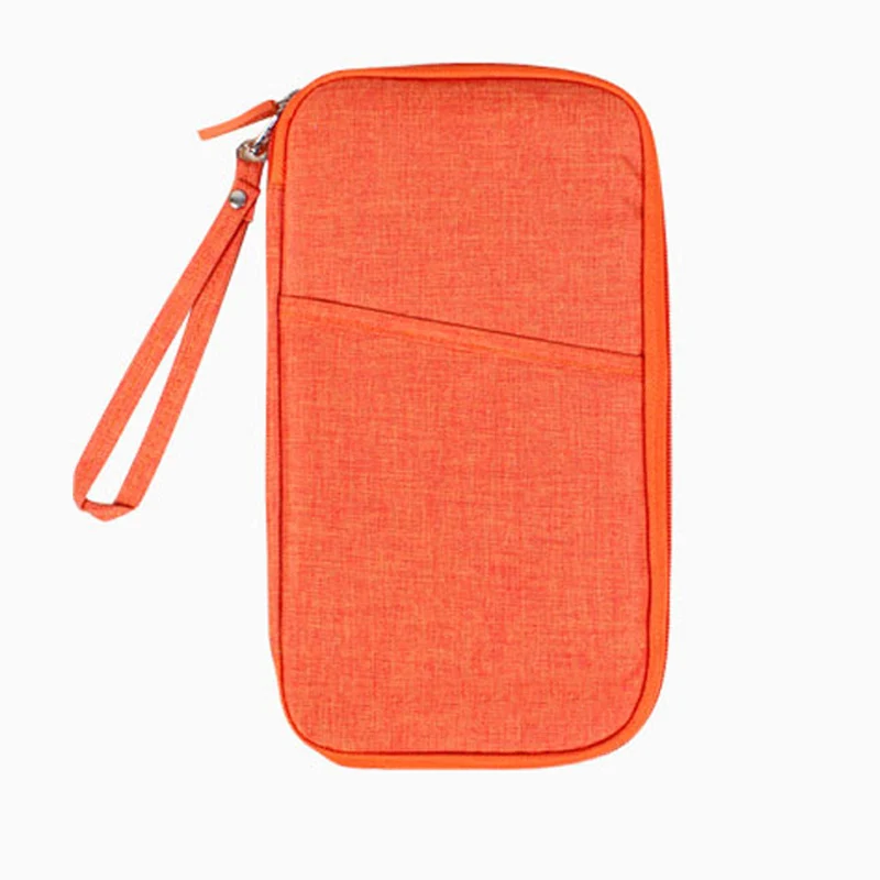 Дорожная Обложка для паспорта, многофункциональная Мужская Сумка для документов, женская сумка-кошелек для денег, органайзер, кредитный держатель для карт ID Card PC0046 - Цвет: Orange