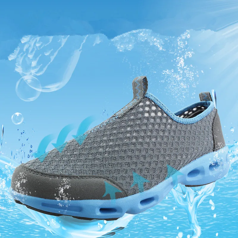 Мужская обувь для плавания, Ультралегкая быстросохнущая пляжная прогулочная обувь для воды и реки, лето 2019, мужская обувь на плоской