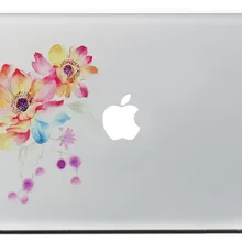 Акварель цветок виниловая наклейка Стикеры для DIY MacBook Pro/Air 11 13 15 дюймов ноутбук чехол Стикеры