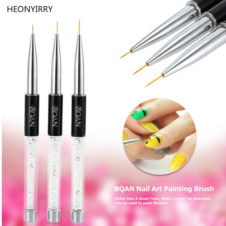 2017 Nail Brush Crystal Acrylic Nail Art Brushes UV Gel Painting Line